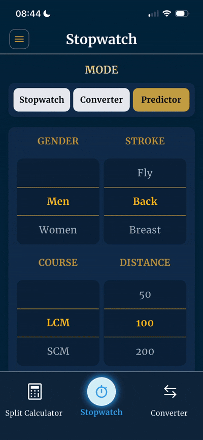 SwimMetrics App
